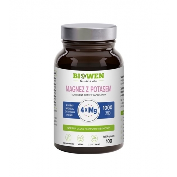 Magnez 4x z Potasem 100 kaps Biowen